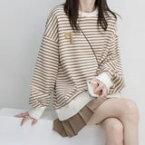 Vintage Women Neck Loose Sweatshirt