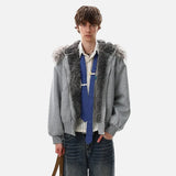 Premium Hip Hop Faux Fur Hooded Jacket