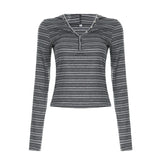 Slim Fit Striped Long Sleeve Hoodie