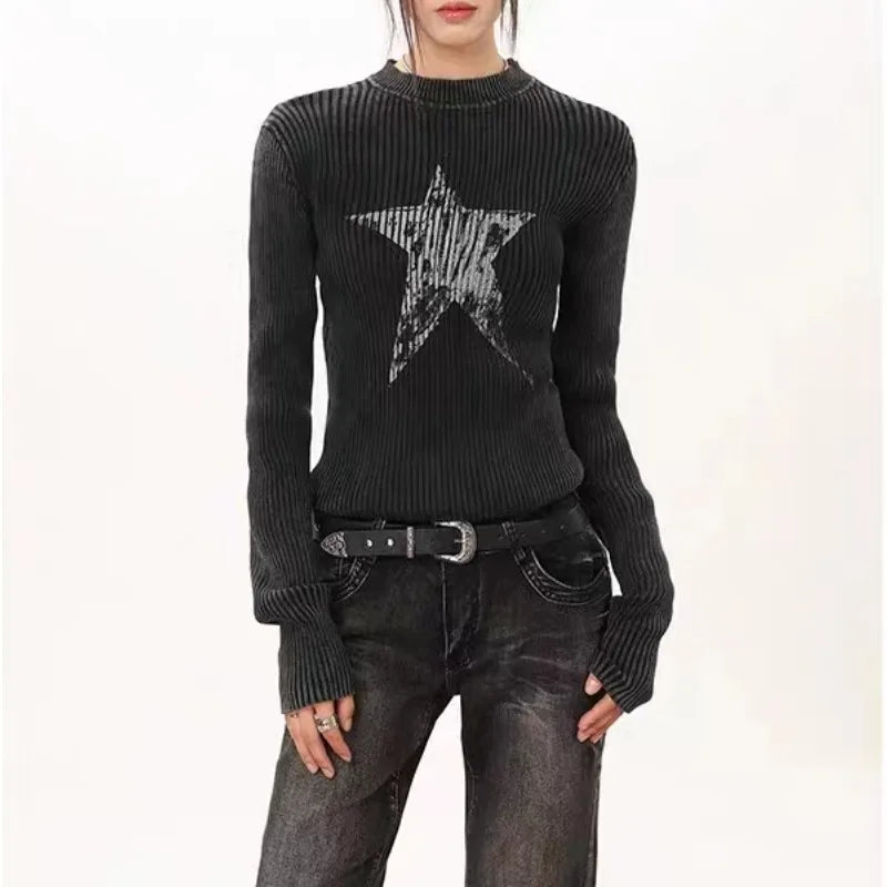 Oversized Star Korean Sweater