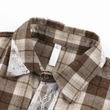 Luxury Elegant Plaid Blouse Shirt