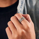 Retro Daisy Flower Adjustable Open Ring