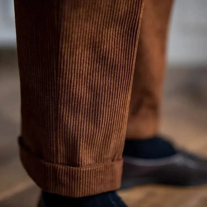 Self-Belt Corduroy Pants