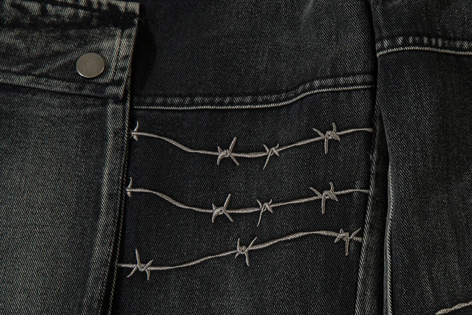 Graffiti Patch Cargo Denim Pants