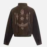 Streetwear Button Down Stand Collar Jacket