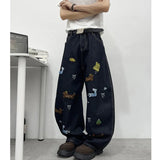 High-Quality Cute Patchwork Loose Straight Jeans