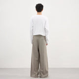 Vintage Plaid Print Wide Leg Suit Pants