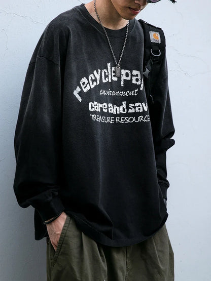 Stylish English Printed Long Sleeve T-Shirt