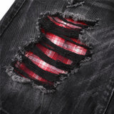 Flattering Black Distressed Ripped Denim Short
