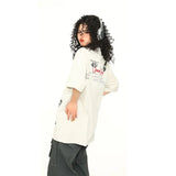 Vintage American Retro Hand-Drawn Short-Sleeve T-Shirt