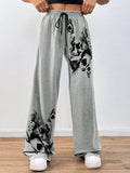 Dark Gothic Drawstring Loose Straight SweatPants