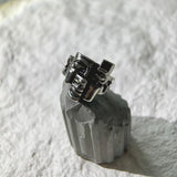 Abstract Falling Apart Face Silver Ring