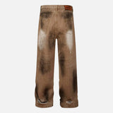 Vintage Streetwear Distressed Tie Dye Denim Jeans