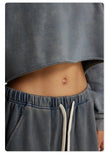 Women Distressed Loose Sweatshirt