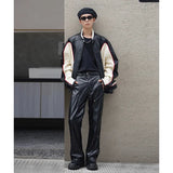 Black Waterproof Motorcycle Leather Pants