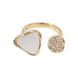 Luxury Zircon Inlaid Gold Ring