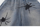 Spider Graphic Mid Waist Shorts