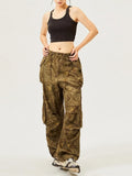 Twotwinstyle Hit Color Loose Spliced Jeans