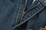 Vintage Star Patch Denim Shorts