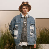 Color Block Patches Denim Jacket