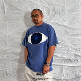 Patchwork Vintage Eye Loose Short Sleeve T-Shirt
