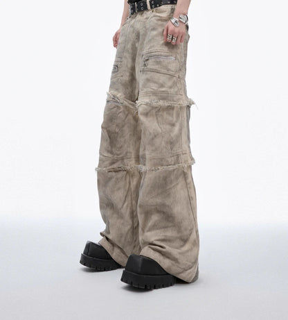 Vintage American Style Zipper Jeans