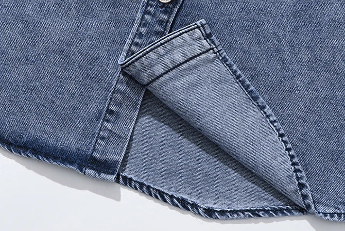 Durable Hip Hop Distressed Denim Jacket