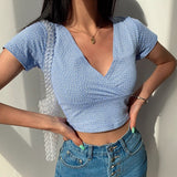 Floral V-neck Crop Top