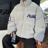 Cozy Corduroy Padded Winter Parka Puffer Jacket