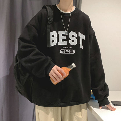 "Best" Print Oversized Sweatshirt