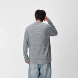 Lightweight Textured Knit Mock Neck Sweater