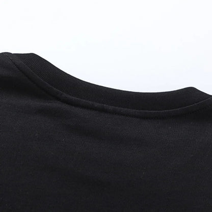 Flame Embroidered Patchwork T-Shirt