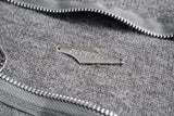 Streetwear Distressed Chain Detail Zipper Knit Sweater