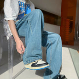 Baggy Solid Wide-leg Jeans