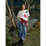 Versatile Lyocell Velvet Printed T-Shirt