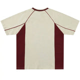 Plush Y2K Graphic Patchwork V-Neck Oversized T-Shirt