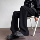 Solid Color Wide Leg Sweatpants
