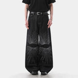 Embroidered Casual American Style Retro Jeans