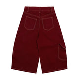 Summer Essential Streetwear Wide Leg Loose Denim Short