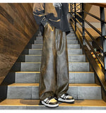 Casual Wide Leg PU Motorcycle Leather Pants