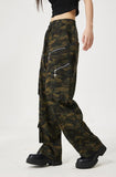 Mid-waist Camouflage Cargo Pants