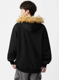 American Heavyweight Fleece Lined Fur Hoodie