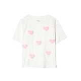 Soft Comfort White Heart Patch T-Shirt