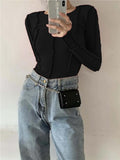 Solid Bright Line Long Sleeve T-shirt