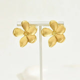 Vintage French Flower Stud Earrings
