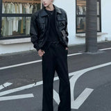 Handsome American Retro Motorcycle Leather Jacket