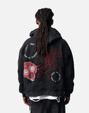 Quirky Gothic Eyeball Pattern Loose Sweatshirt