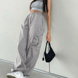 Vintage High Waist Wide Leg Cargo Pants