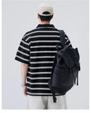 Artistic Stripe Polo Short Sleeve T-Shirt