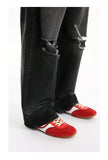 High Quality Wornout Burr Straight Jeans